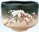 Raku-yaku Tea Bowl With Nanten-zu