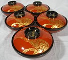 Soup Bowls With Chinkin Works