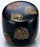 Oh Natsume Tea Caddy With Araiso Makie 
