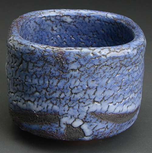 Rare Ao-Shino Tea Bowl Made By Ryoji Hayashi - Japanese Tea
